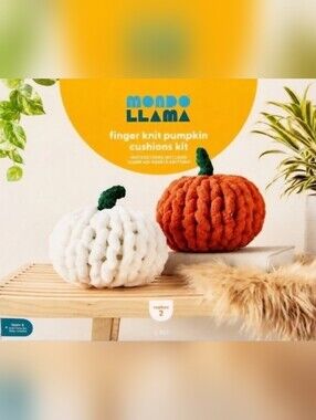 Mondo Llama Finger Knitting Pumpkin Kit No Needle Summer Craft Fall Decor